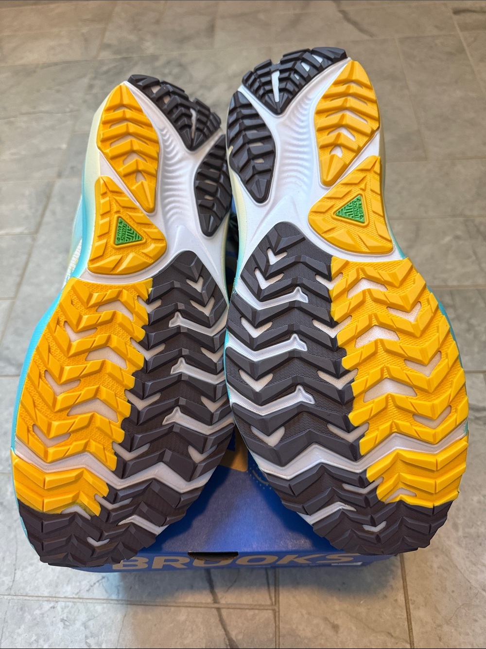 Brooks Men's Athletic Shoes - White with Yellow & Teal Accents - Picture 4 of 4